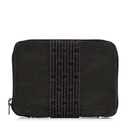 Hermes Canvas Herline Zip Wallet Grey 1 of 11