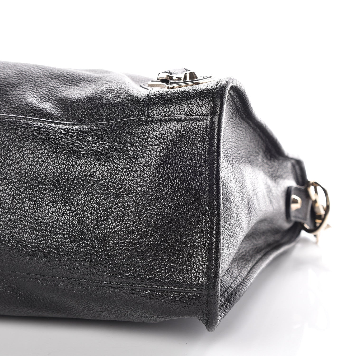 Balenciaga Chevre Gold Metallic Edge Hardware City Black 6 of 10