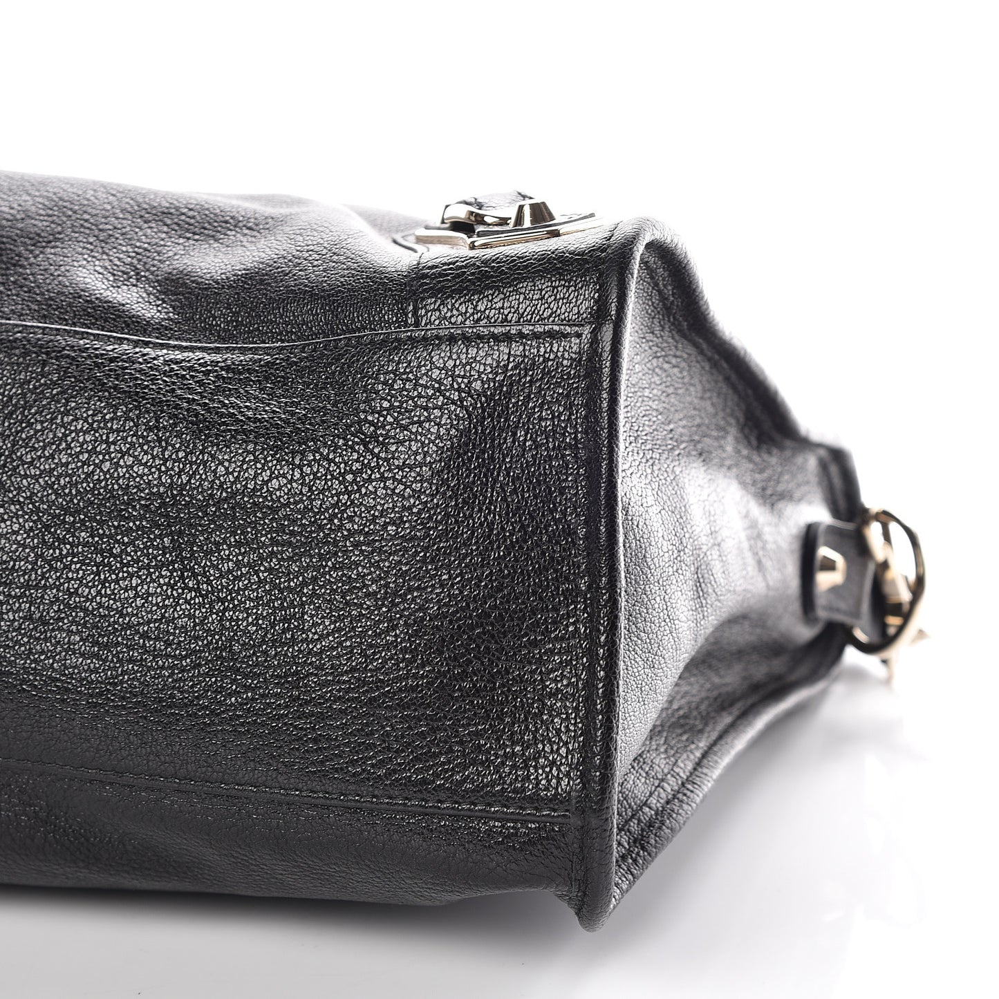 Chevre Gold Metallic Edge Hardware City Black