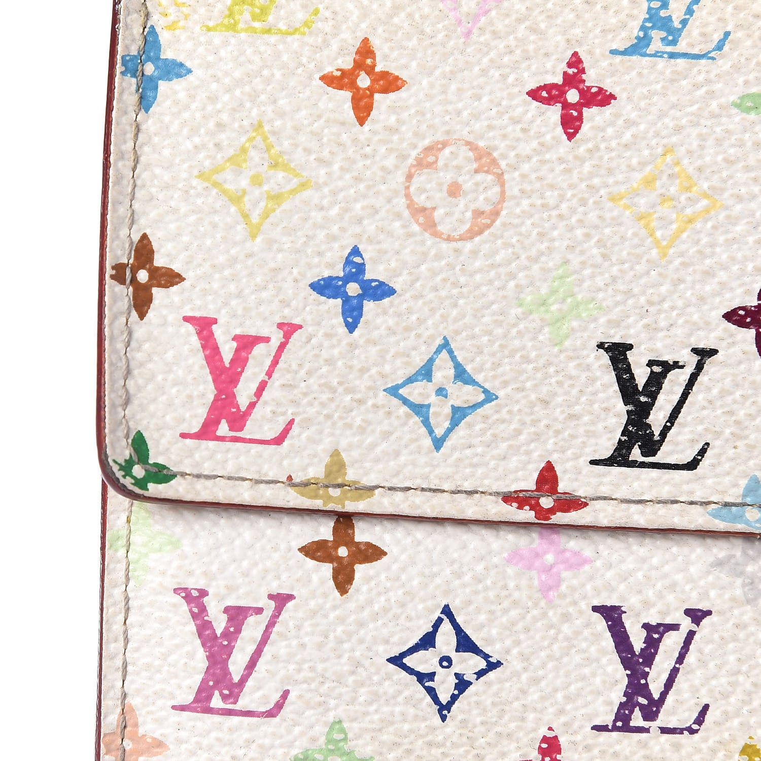 Louis Vuitton Monogram Multicolor Sarah Wallet White 16 of 20