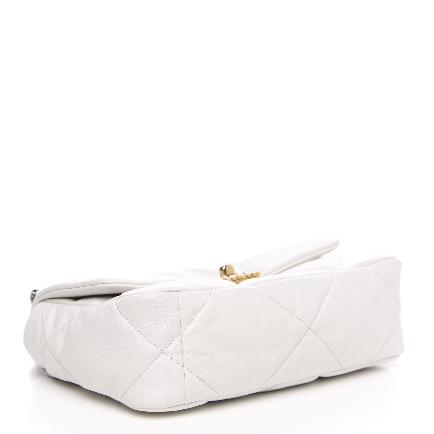 Chanel Goatskin Quilted Medium 19 Flap White 4 of 11