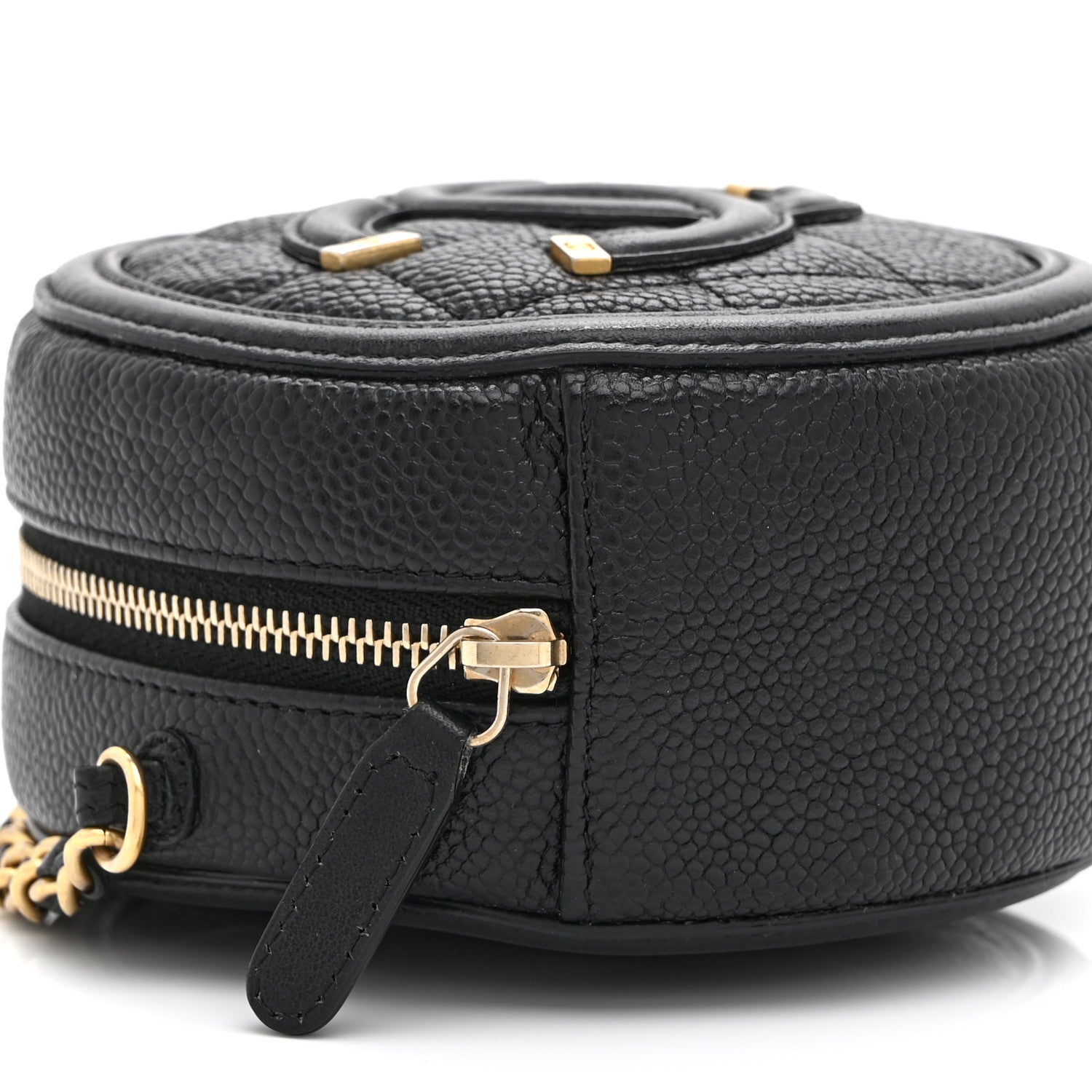 Chanel Caviar Quilted Round Filigree Crossbody Black 9 of 11