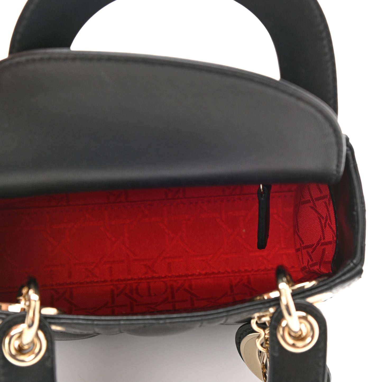 Lambskin Cannage Mini Lady Dior Black