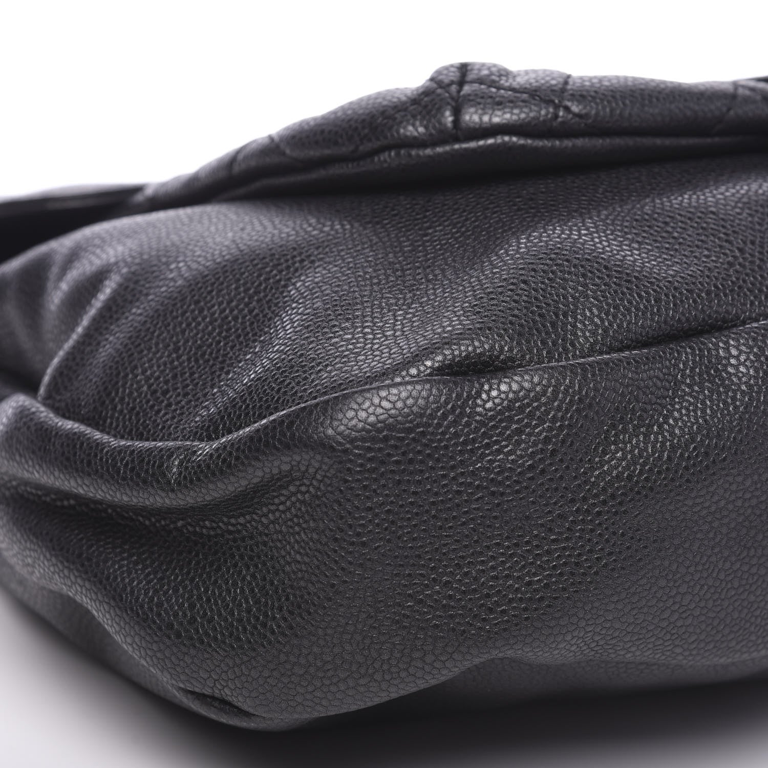 Chanel Glazed Caviar Coco Rider Flap Hobo Dark Grey 5 of 11