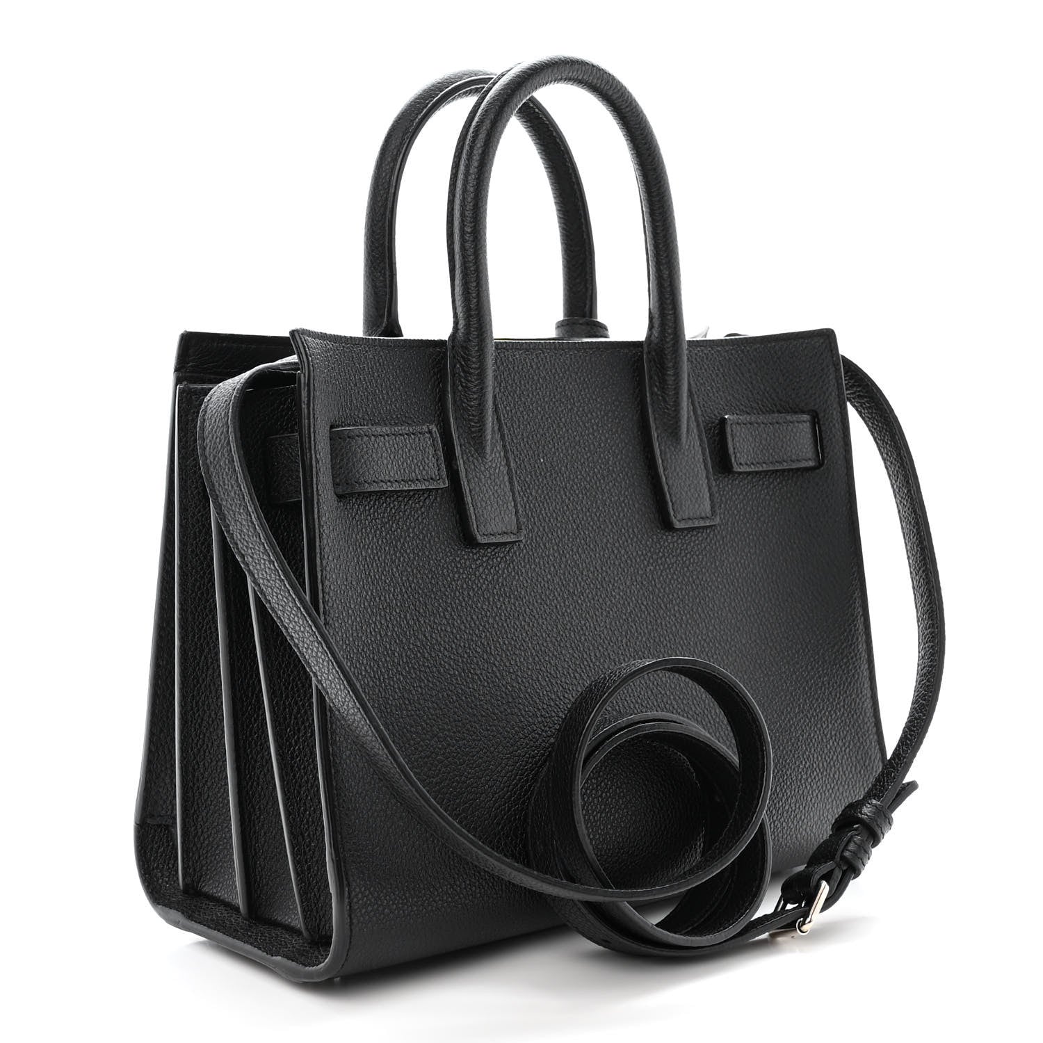 Saint Laurent Grained Calfskin Nano Sac De Jour Black 3 of 11