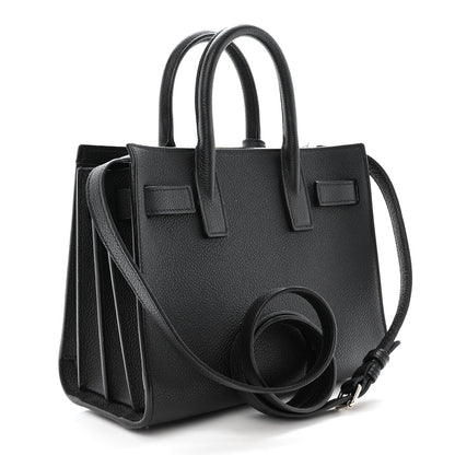 Saint Laurent Grained Calfskin Nano Sac De Jour Black 3 of 11