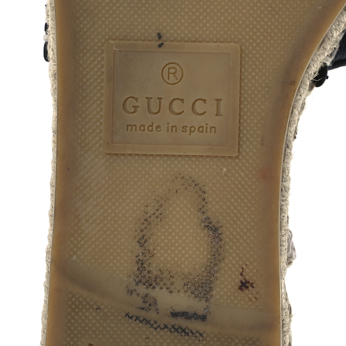 Nappa Matelasse GG Marmont Espadrille Slide Sandals 38 Black