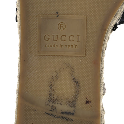 Gucci Nappa Matelasse GG Marmont Espadrille Slide Sandals 38 Black 8 of 14