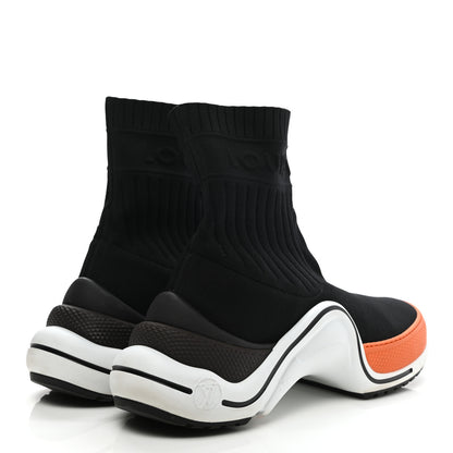Louis Vuitton Stretch Textile LV Archlight Sneaker Boots 40.5 Black Orange 4 of 10