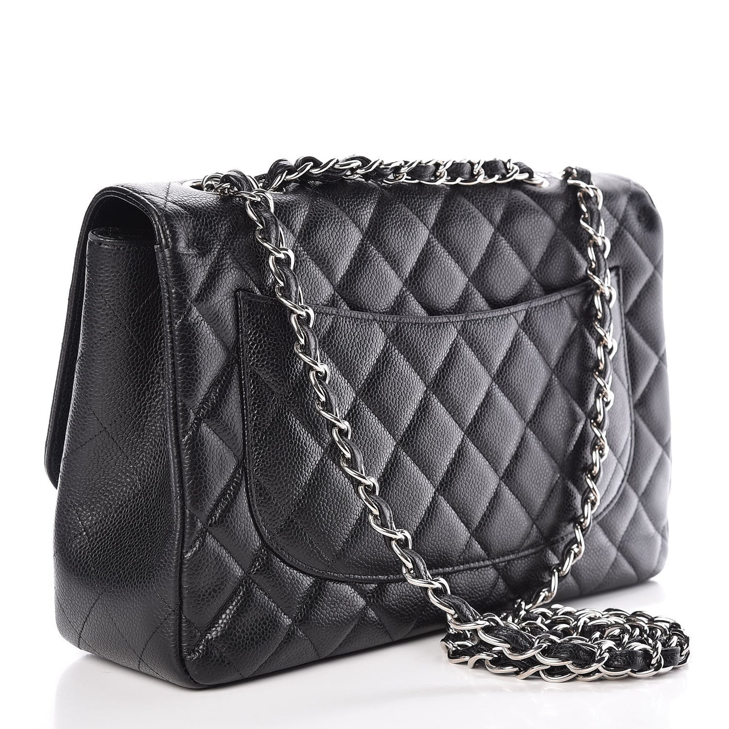Caviar Quilted Jumbo Single Flap Black