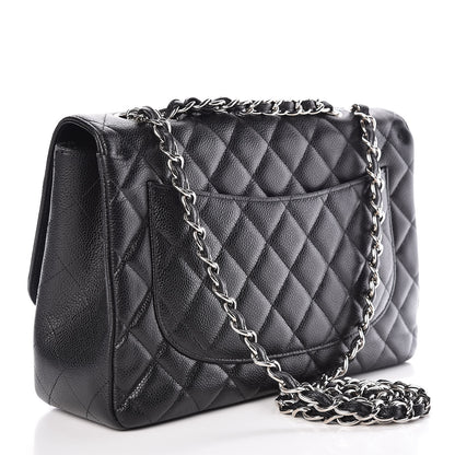Chanel Caviar Quilted Jumbo Single Flap Black 3 of 13