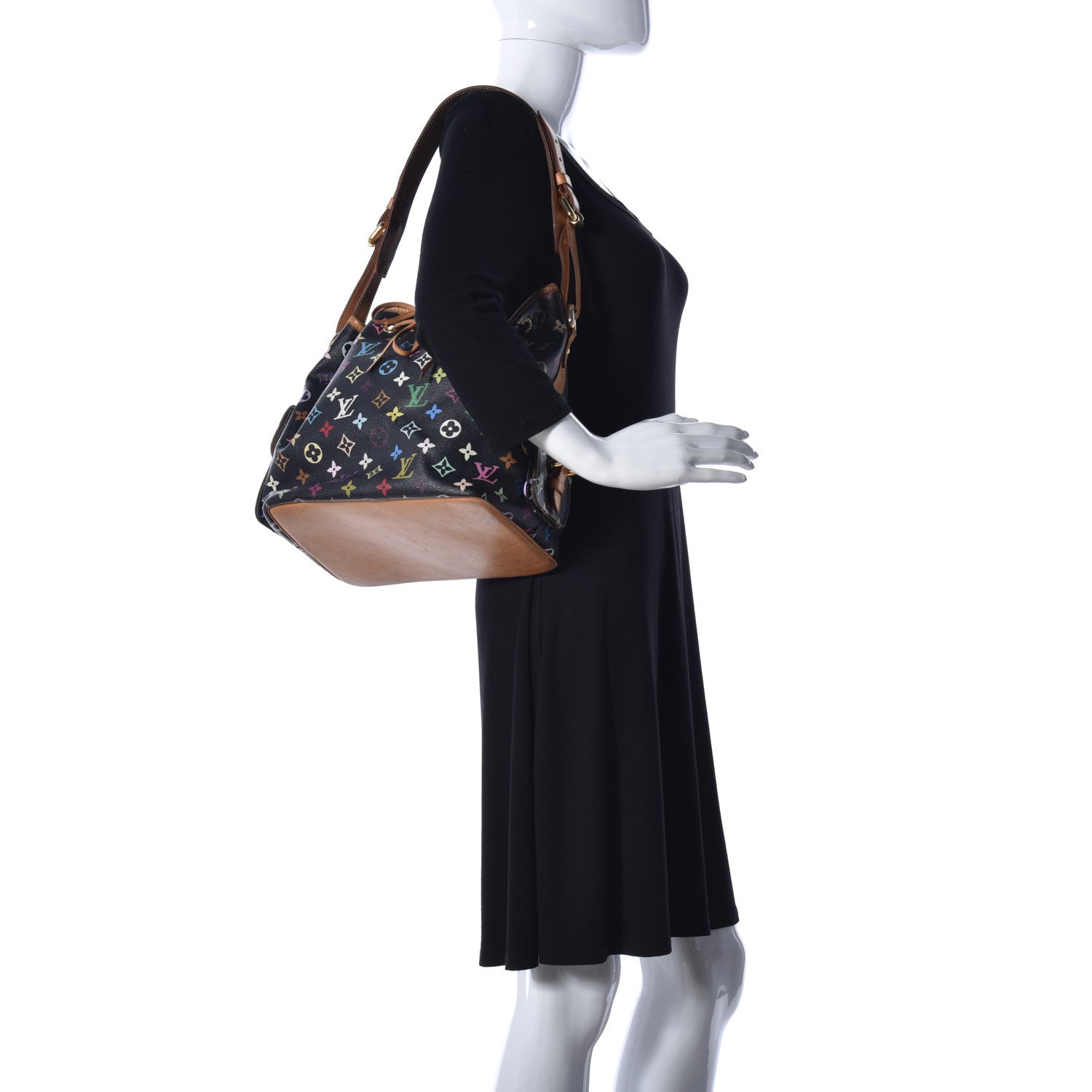 Louis Vuitton Monogram Multicolor Petit Noe Black 2 of 13