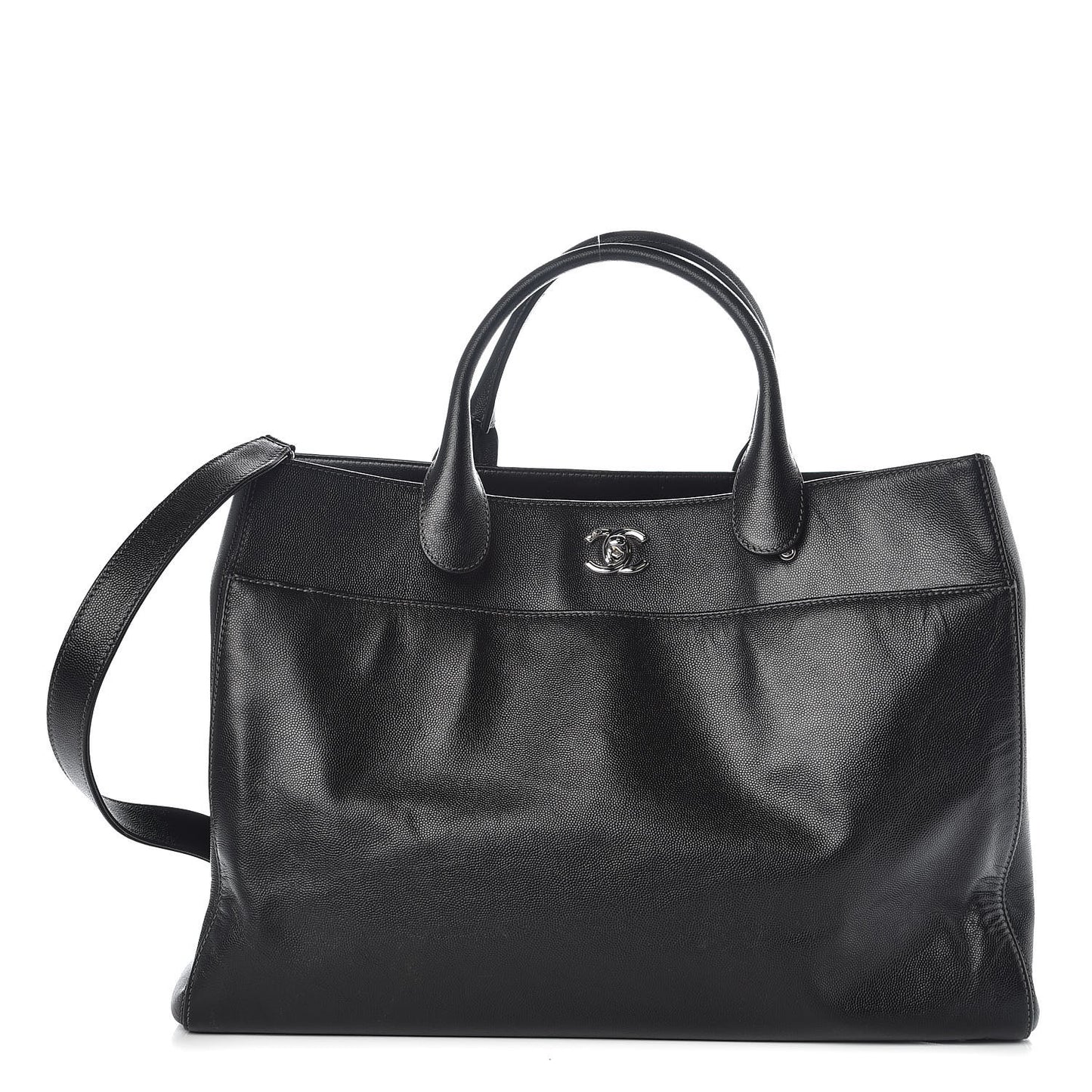 Caviar Large Cerf Executive Shopper Tote Black