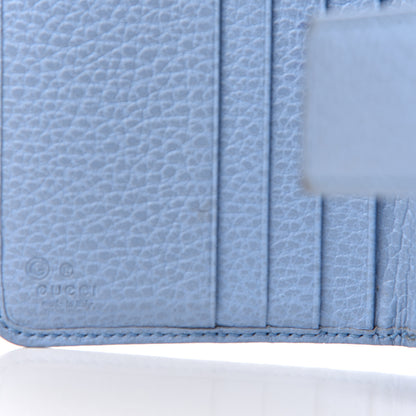 Gucci Monogram Dollar Calfskin Zip Around French Flap Wallet Beige Ebony Mineral Blue 11 of 19