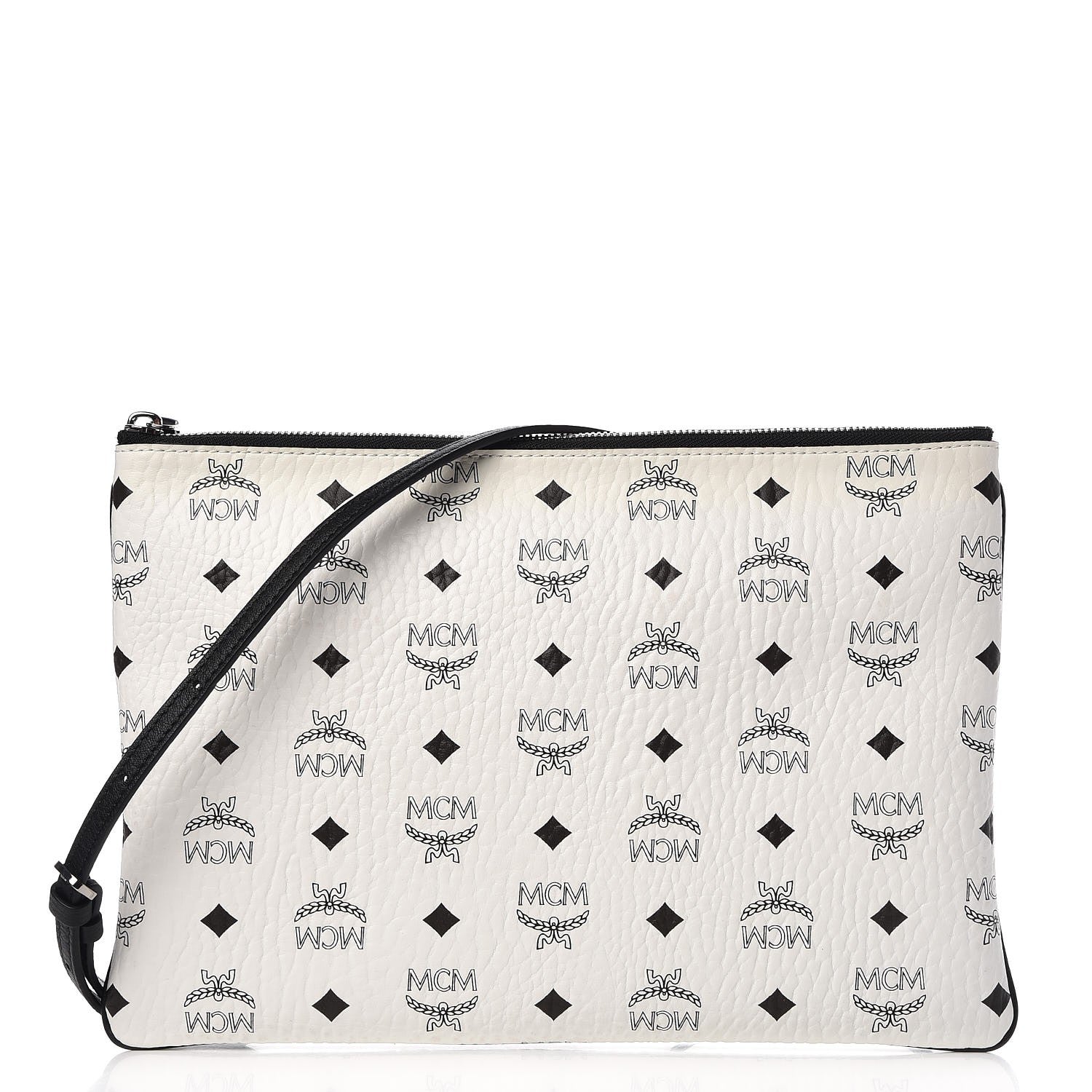 MCM Visetos Large Crossbody Black White 1 of 15