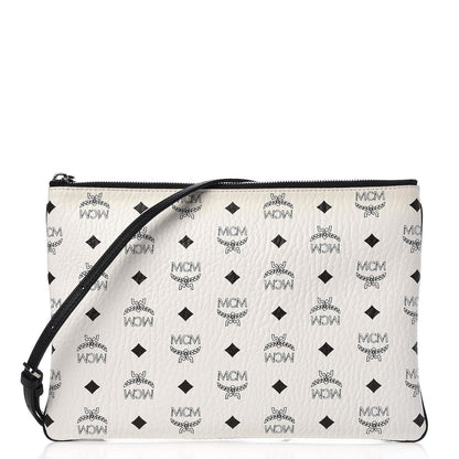 MCM Visetos Large Crossbody Black White 1 of 15