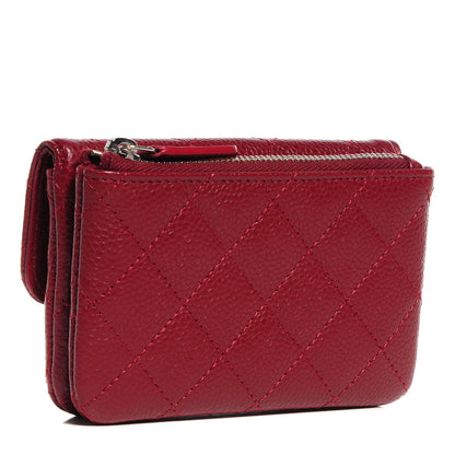 Chanel Caviar Quilted Coin Purse Dark Red 3 of 10