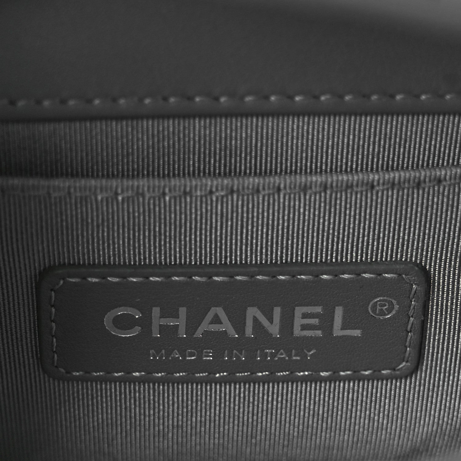 Chanel Calfskin Chevron Quilted Small Boy Flap Grey 6 of 11