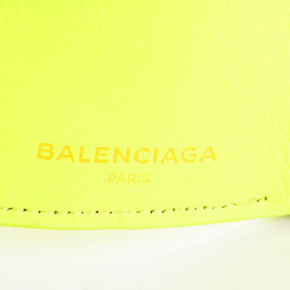 Balenciaga Agneau Arena Classic Hardware Mini Wallet Jaune Fluo 7 of 8