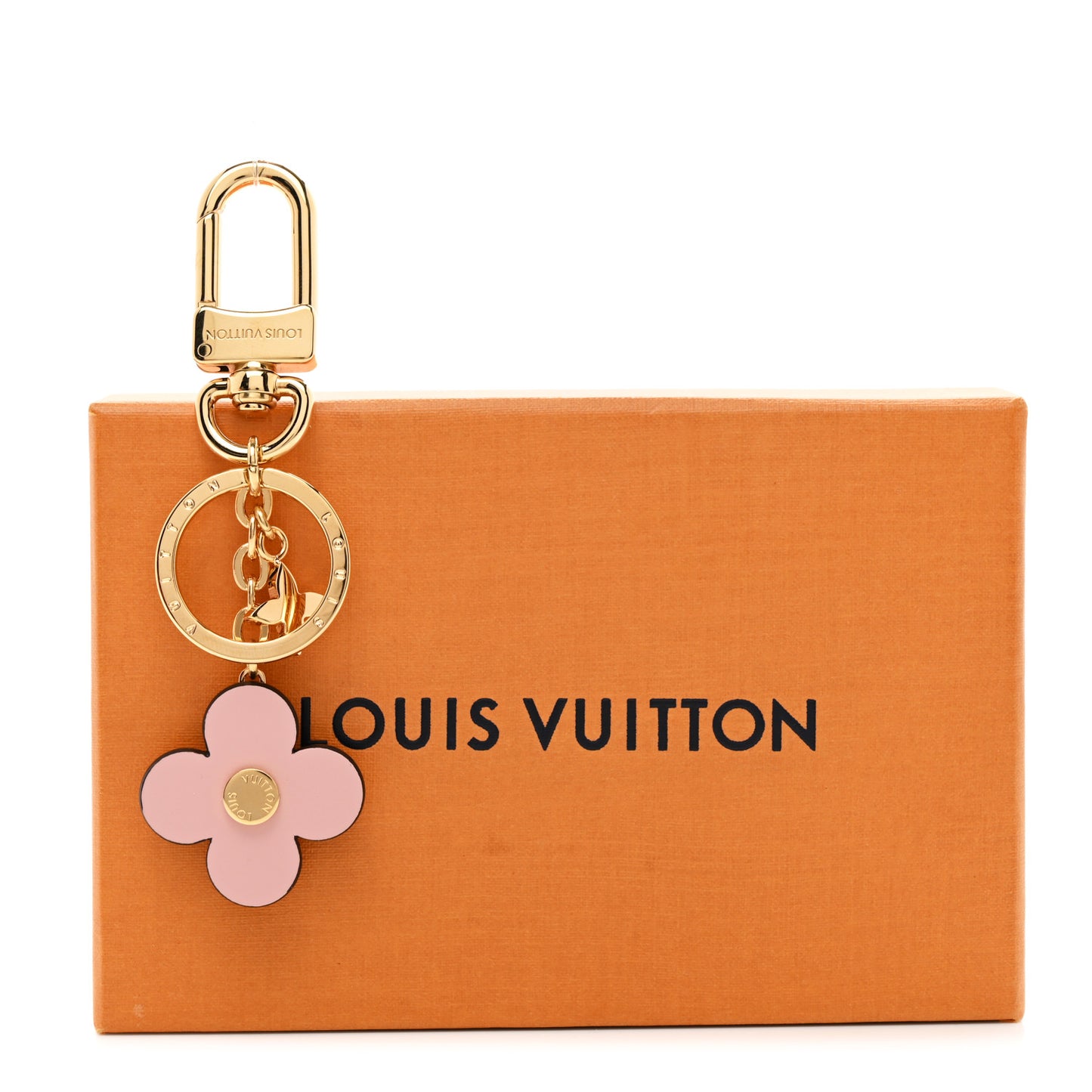 Monogram Blooming Flowers BB Bag Charm Key Holder Pink
