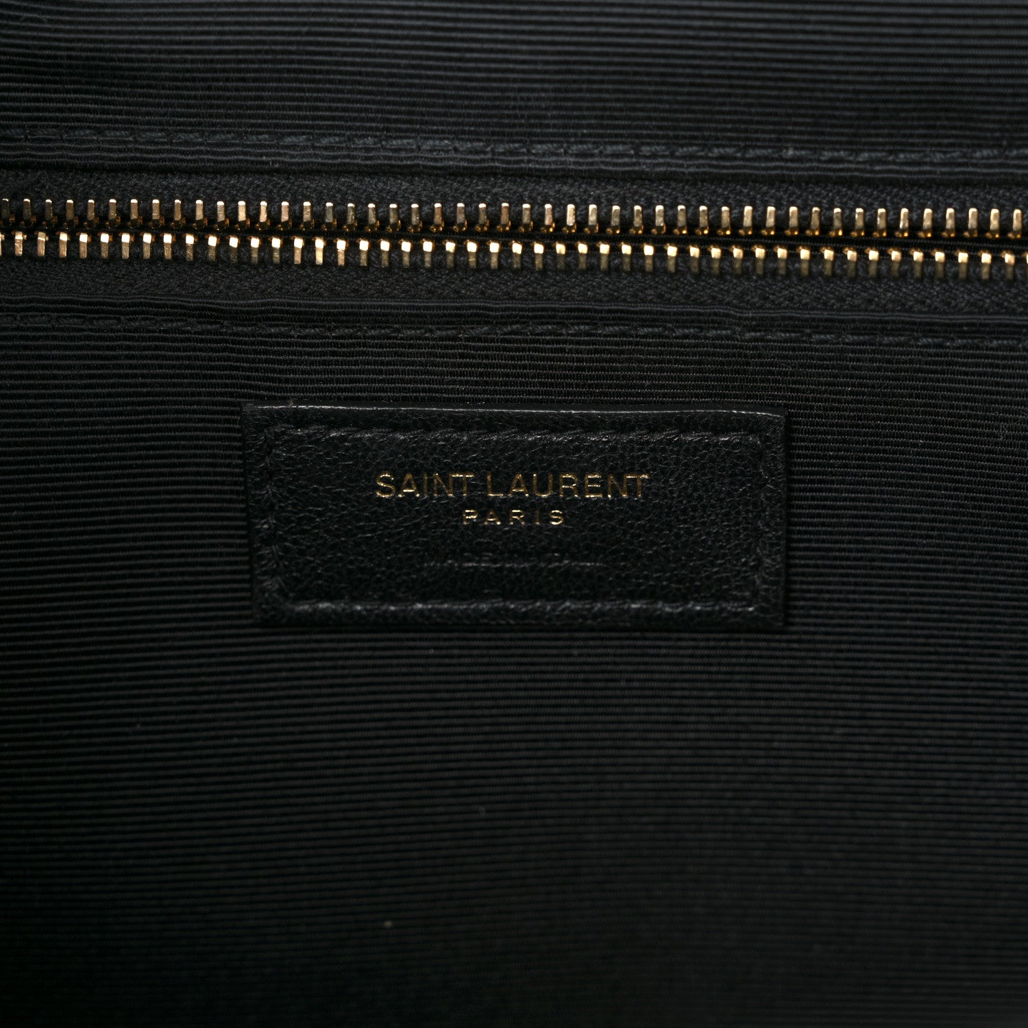 Saint Laurent Grain De Poudre Textured Mixed Matelasse Large Triquilt Monogram Satchel Black 6 of 11