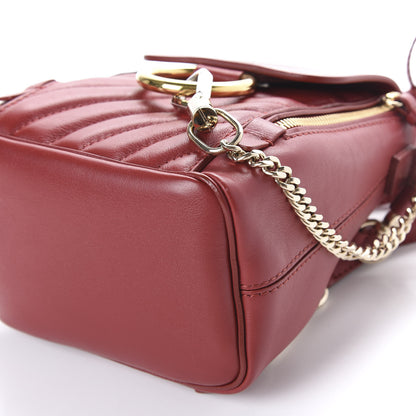 Chloe Calfskin Quilted Mini Faye Backpack Dahlia Red 8 of 12