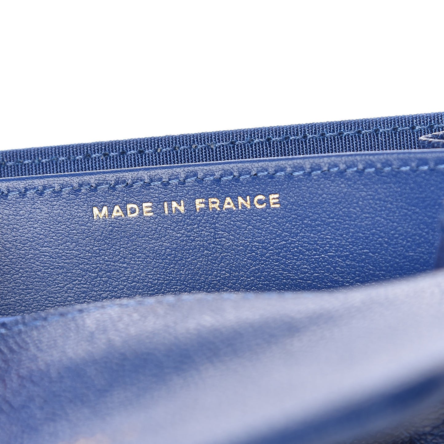 Caviar Quilted Boy Card Holder Wallet Blue