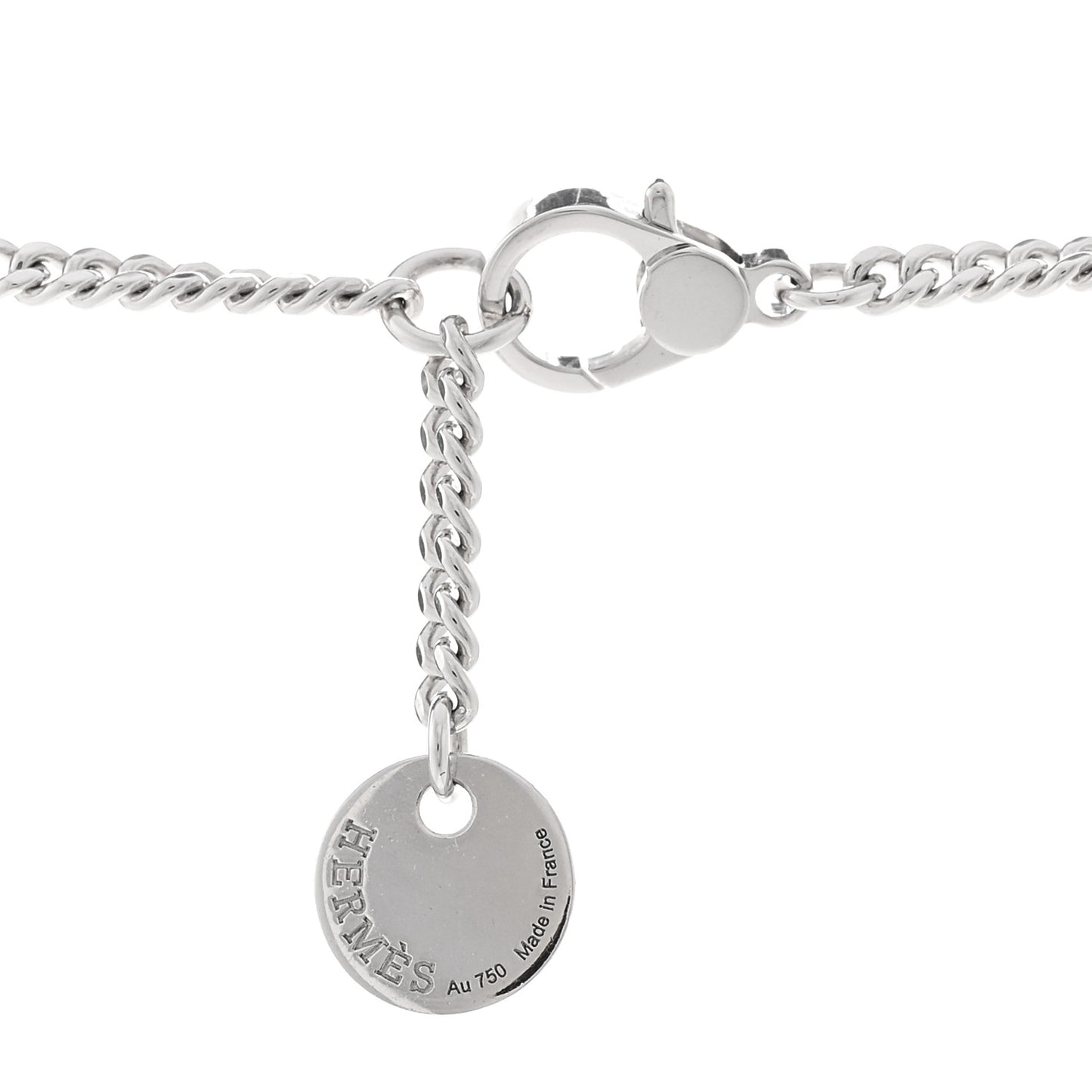 18K White Gold Diamond Etriviere Pendant Necklace
