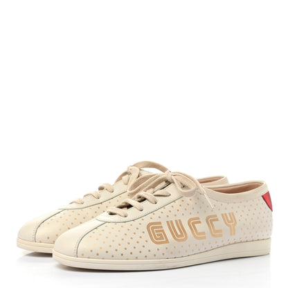 Gucci X SEGA Calfskin GUCCY Stars Womens Falacer Sneakers 42 White 3 of 8