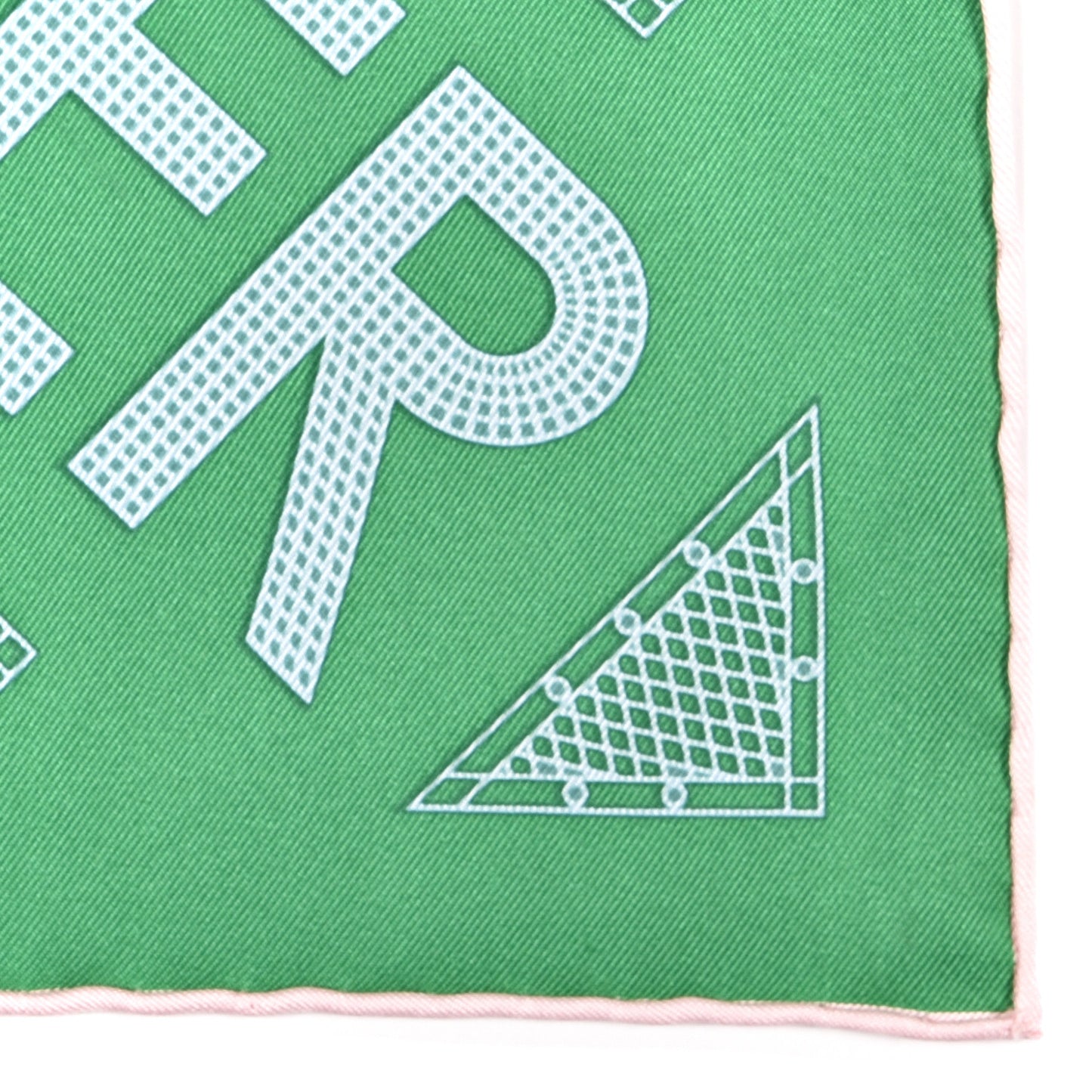 Silk Gavroche Sellier Pocket Square Scarf Vert Rose