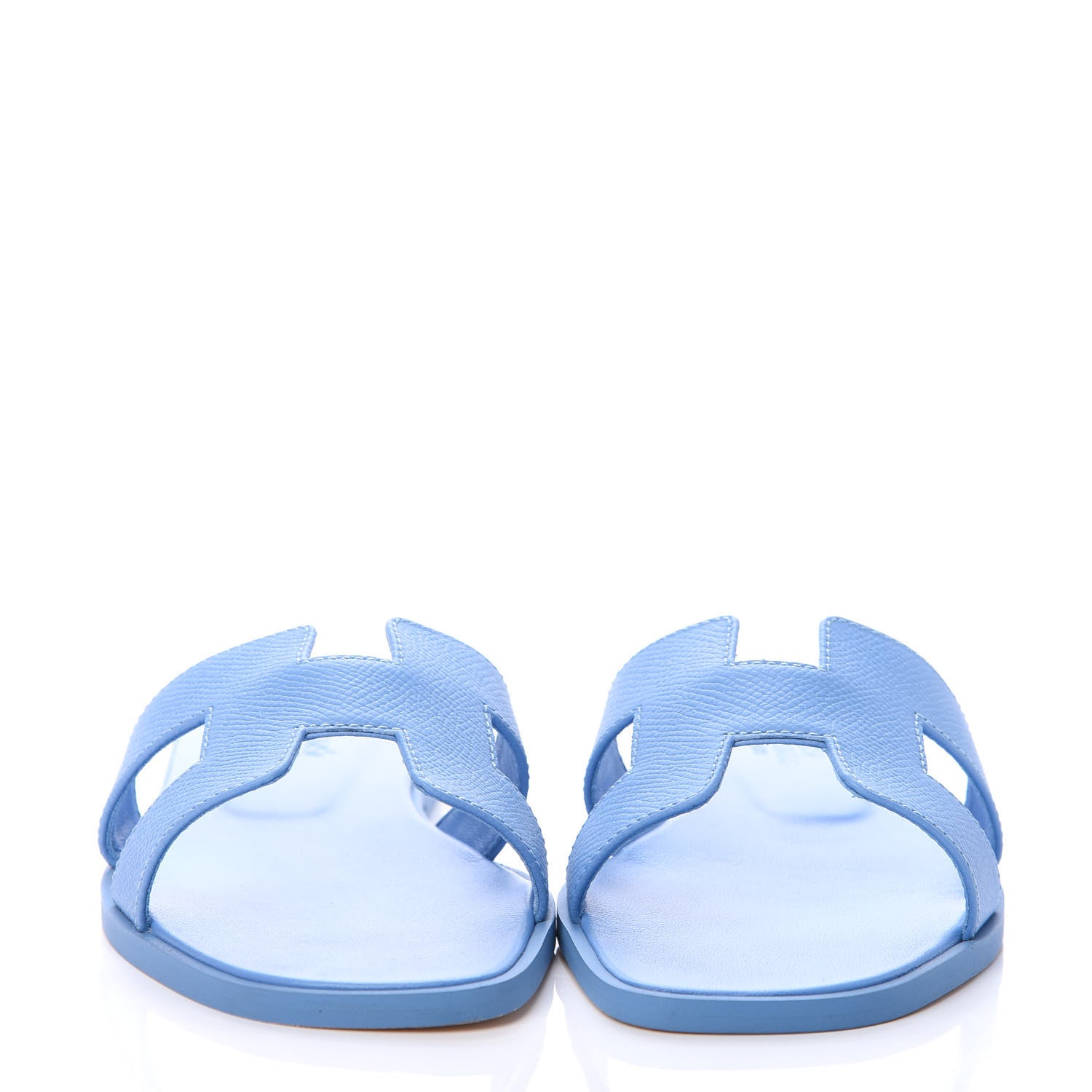 Hermes Epsom Oran Sandals 35 Bleu Paradis 2 of 7