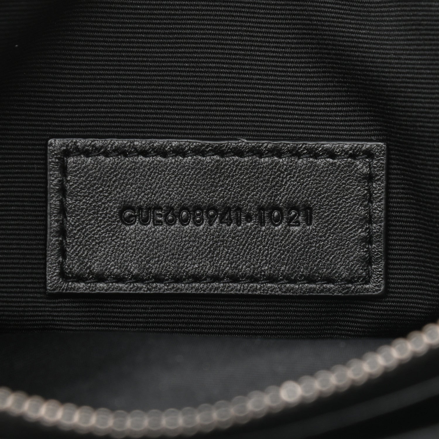 Saint Laurent Grained Lambskin Quilted Mini Becky Double Zip Bag Black 7 of 9