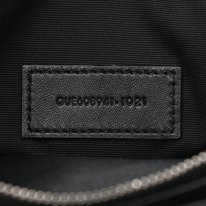 Saint Laurent Grained Lambskin Quilted Mini Becky Double Zip Bag Black 7 of 9