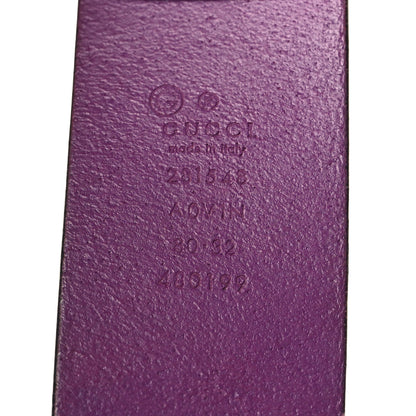 Gucci Soft Microguccissima Margaux Calfskin Belt 80 32 Purple 5 of 5