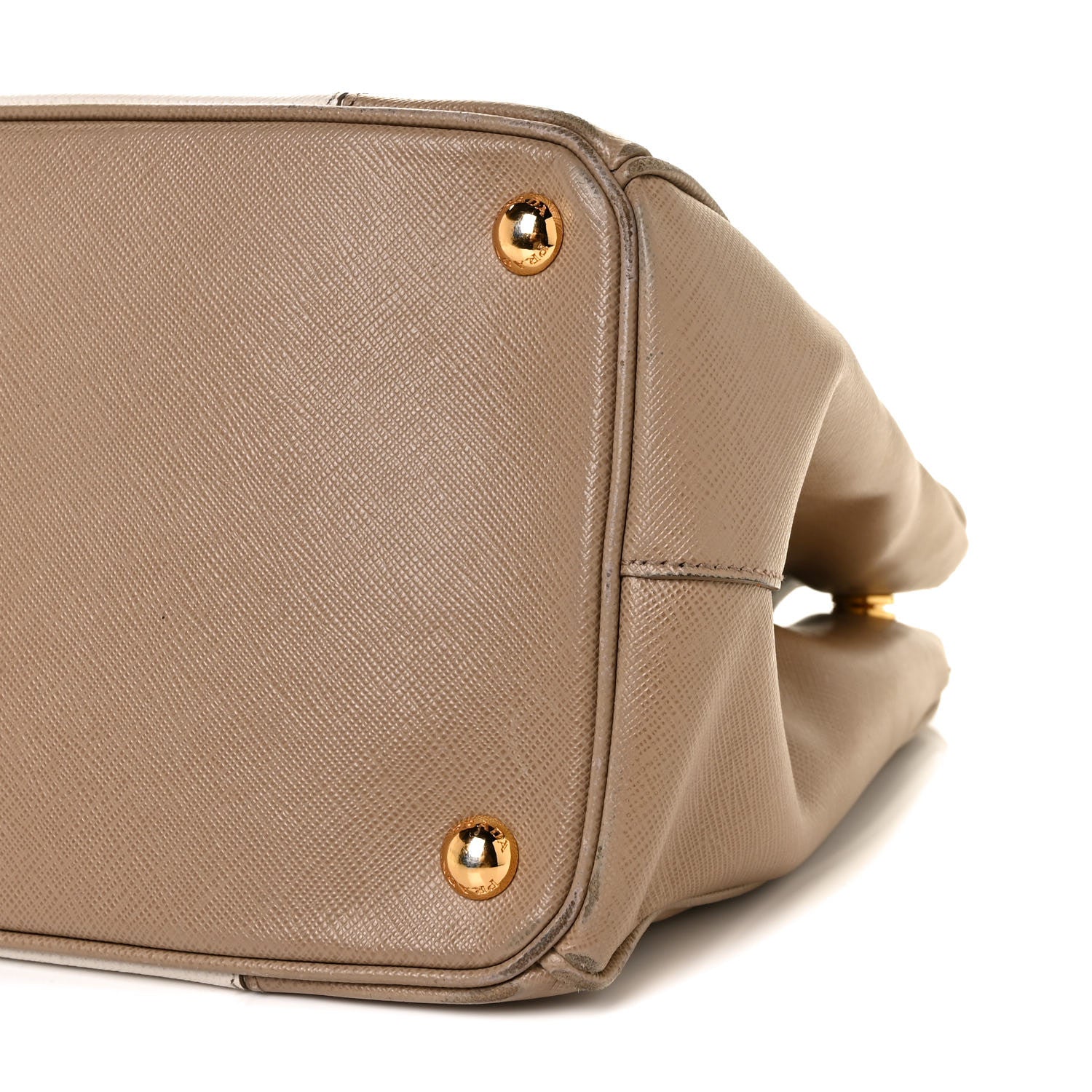 Prada Saffiano Lux Colorblock Medium Galleria Double Zip Tote Pomice Talco 7 of 13