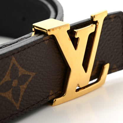 Louis Vuitton Calfskin Monogram 30mm LV Initiales Reversible Belt 85 34 Black 8 of 10