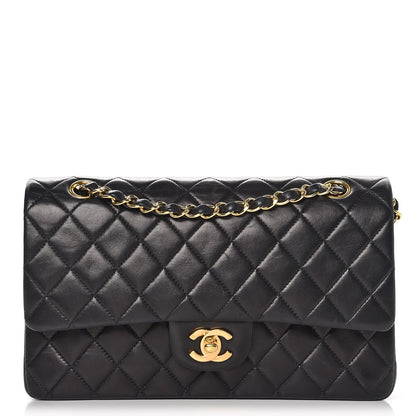 Chanel Lambskin Quilted Medium Double Flap Black 1 of 2
