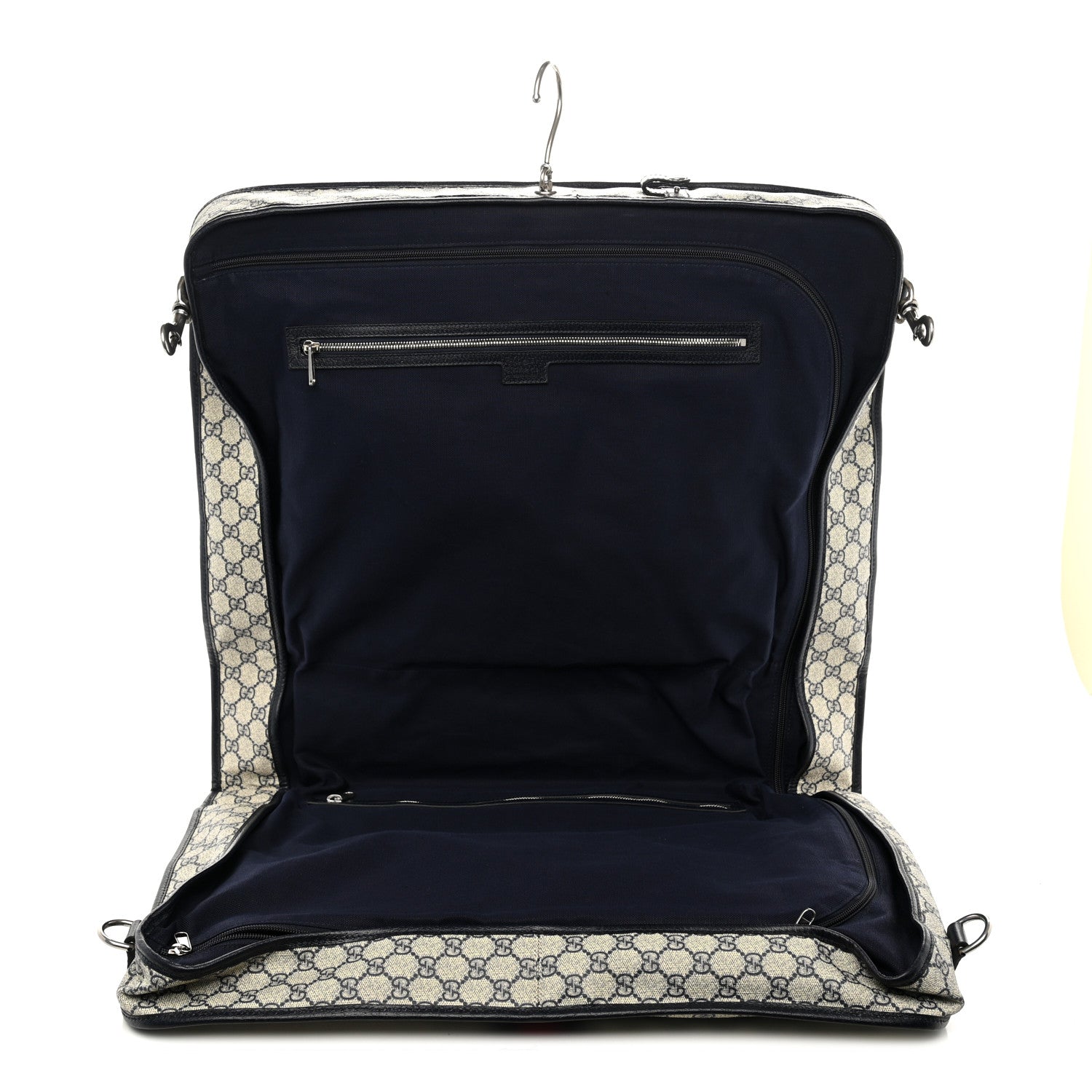 Gucci GG Supreme Monogram Web Savoy Garment Bag Beige Blue 6 of 7