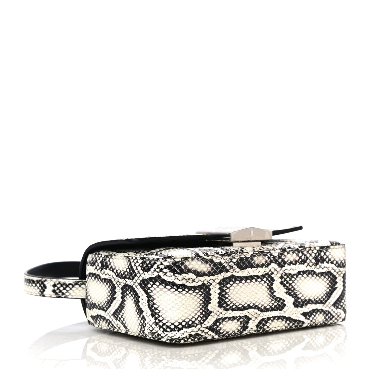 Givenchy Calfskin Snake Embossed Small 4G Crossbody Black White 4 of 9