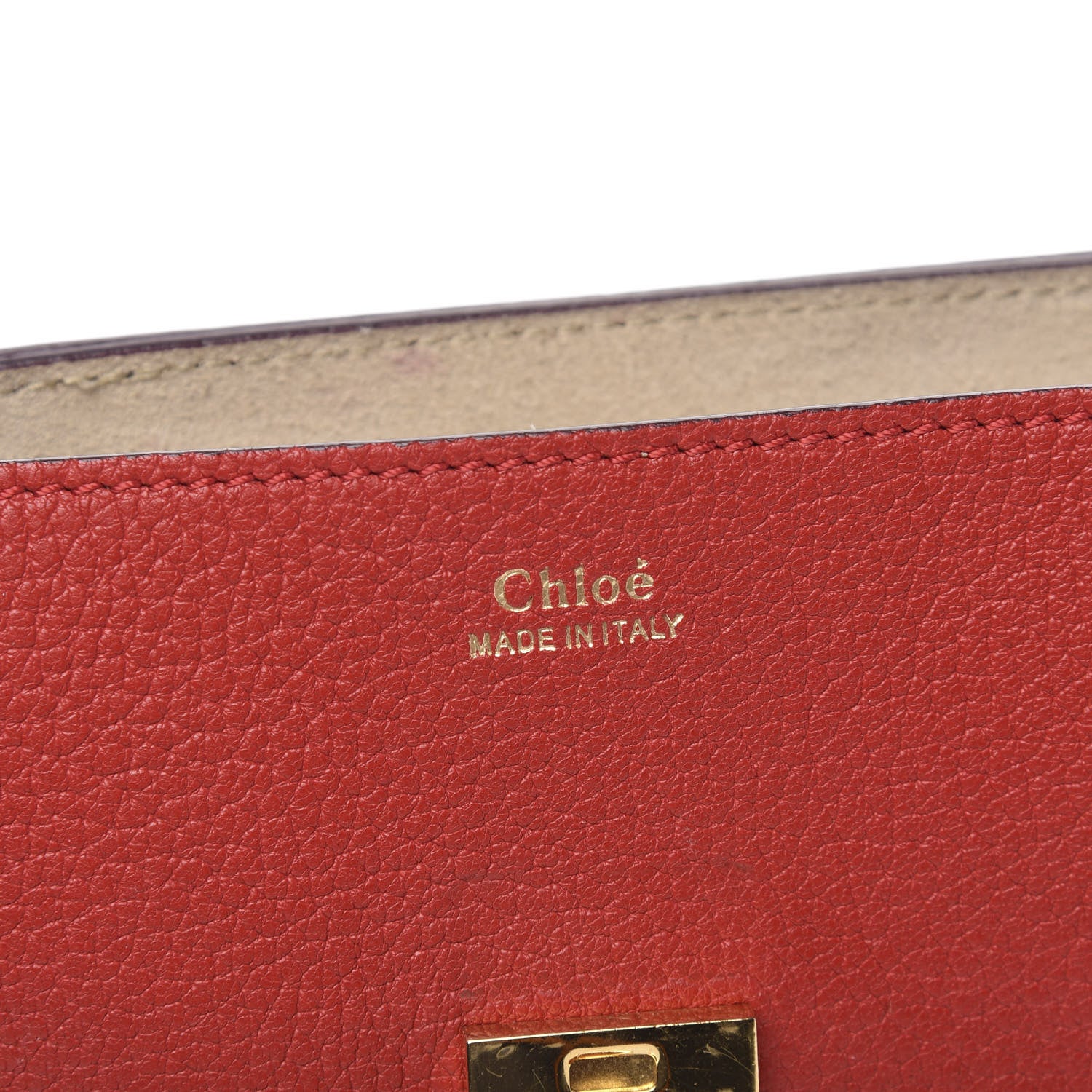Chloe Grained Lambskin Mini Drew Shoulder Bag Plaid Red 6 of 12