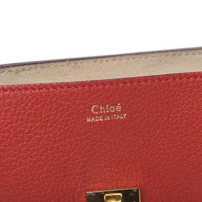 Chloe Grained Lambskin Mini Drew Shoulder Bag Plaid Red 6 of 12