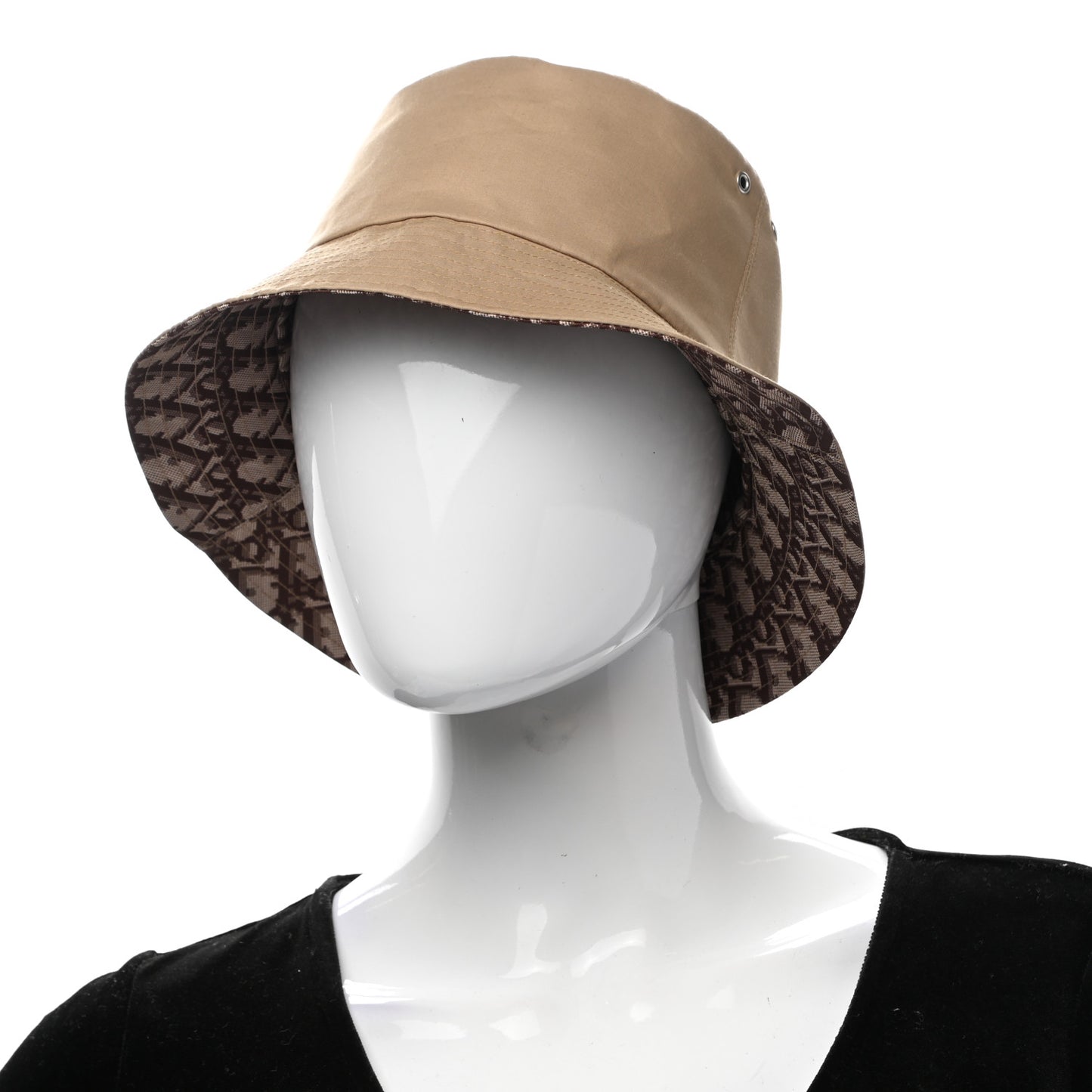Oblique Reversible Teddy-D Brim Bucket Hat 57 Beige