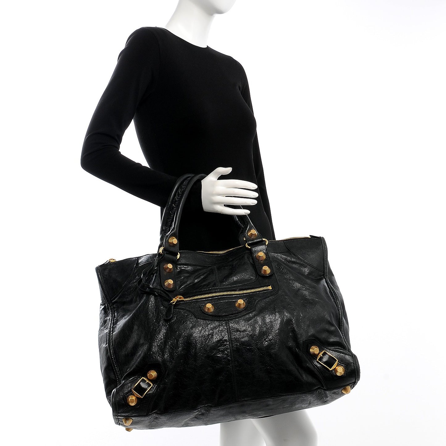 Agneau Giant 21 Gold Hardware Weekender Black