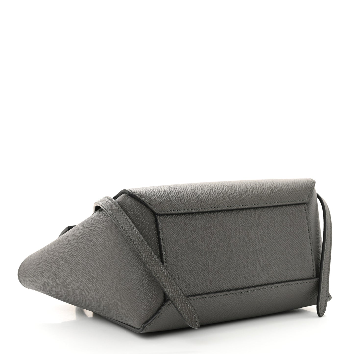 Grained Calfskin Nano Belt Bag Grey