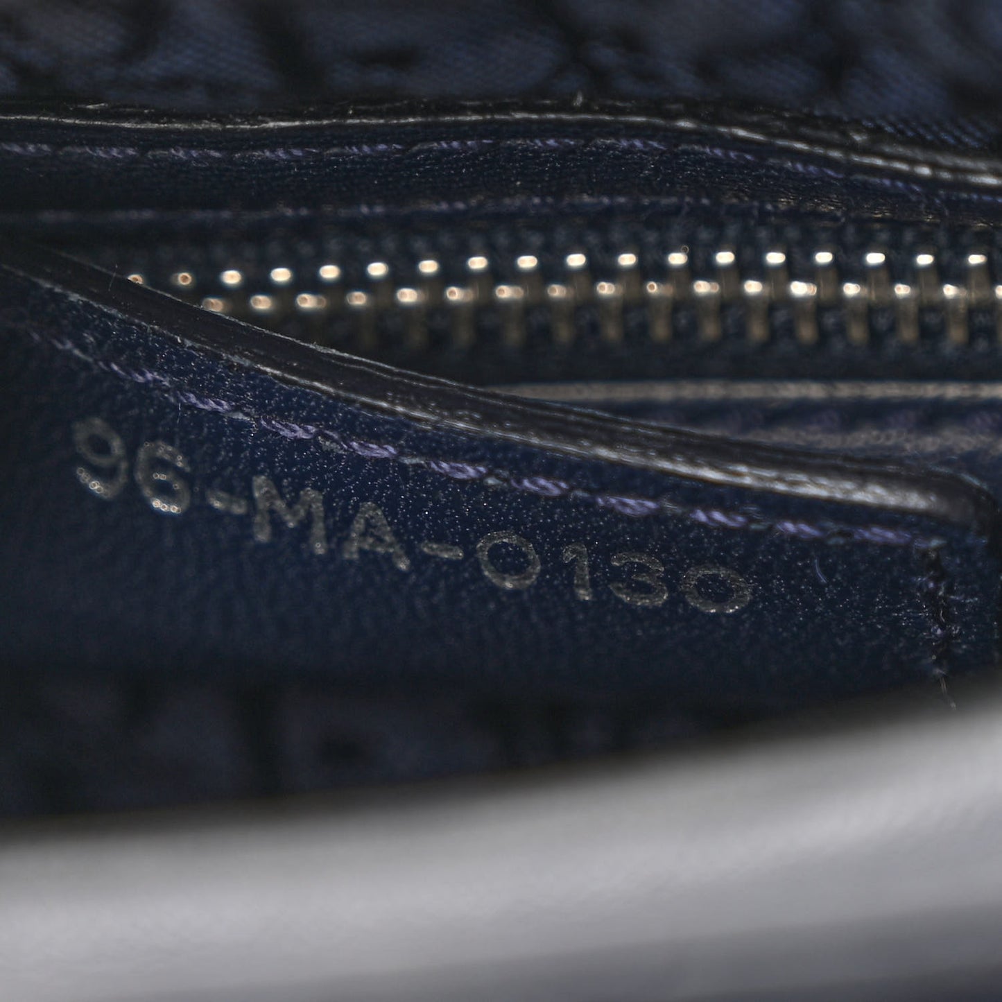 Lambskin Cannage Medium Lady Dior Navy Blue