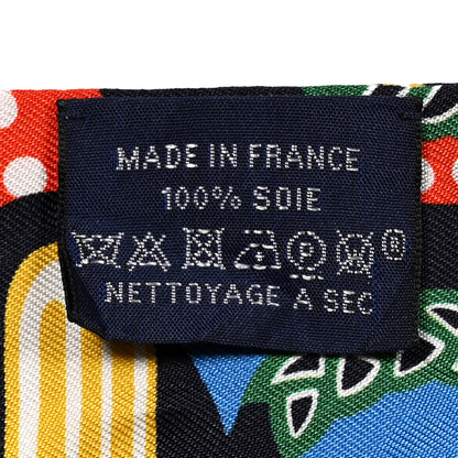Hermes Silk Fantaisie D'Etriers Twilly Qu Bleu Azur Vermillo 3 of 4