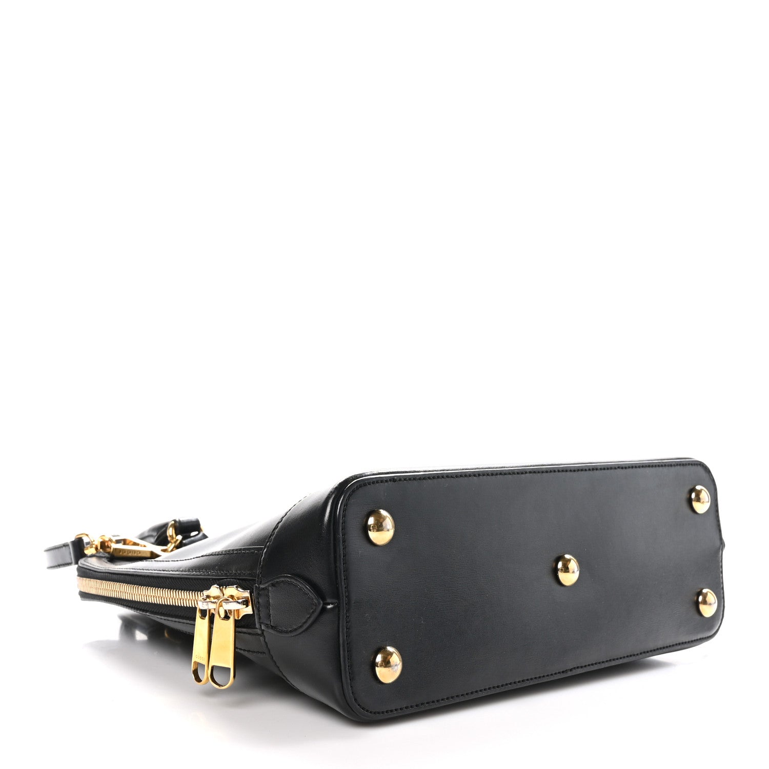 Gucci Boarded Plutone Calfskin Horsebit 1955 Top Handle Bag Black 4 of 11