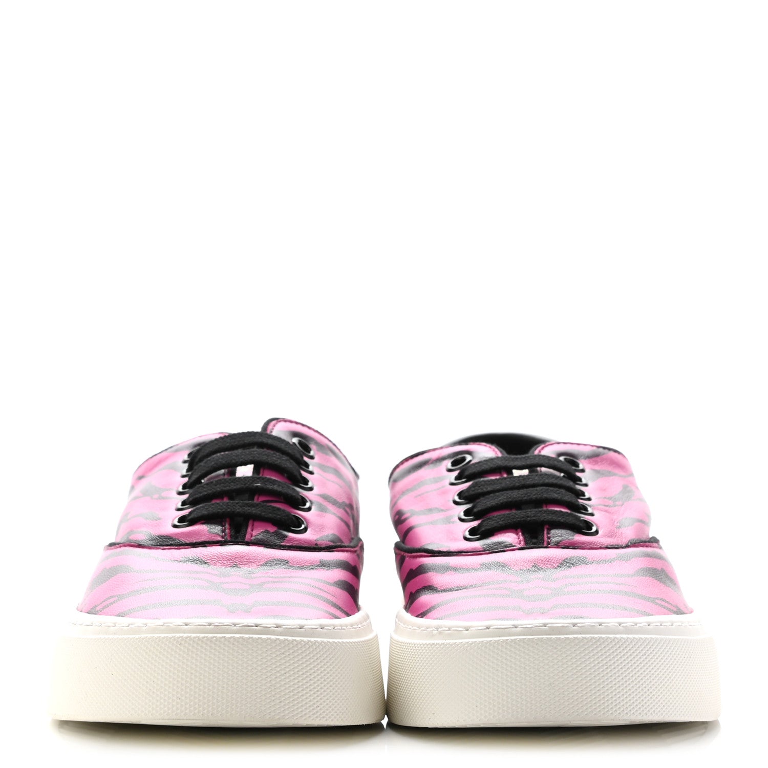 Saint Laurent Nappa Zebra Venice Sneakers 40 Fuchsia Black 2 of 12
