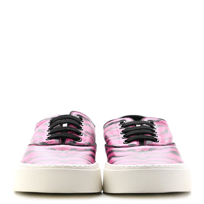 Saint Laurent Nappa Zebra Venice Sneakers 40 Fuchsia Black 2 of 12