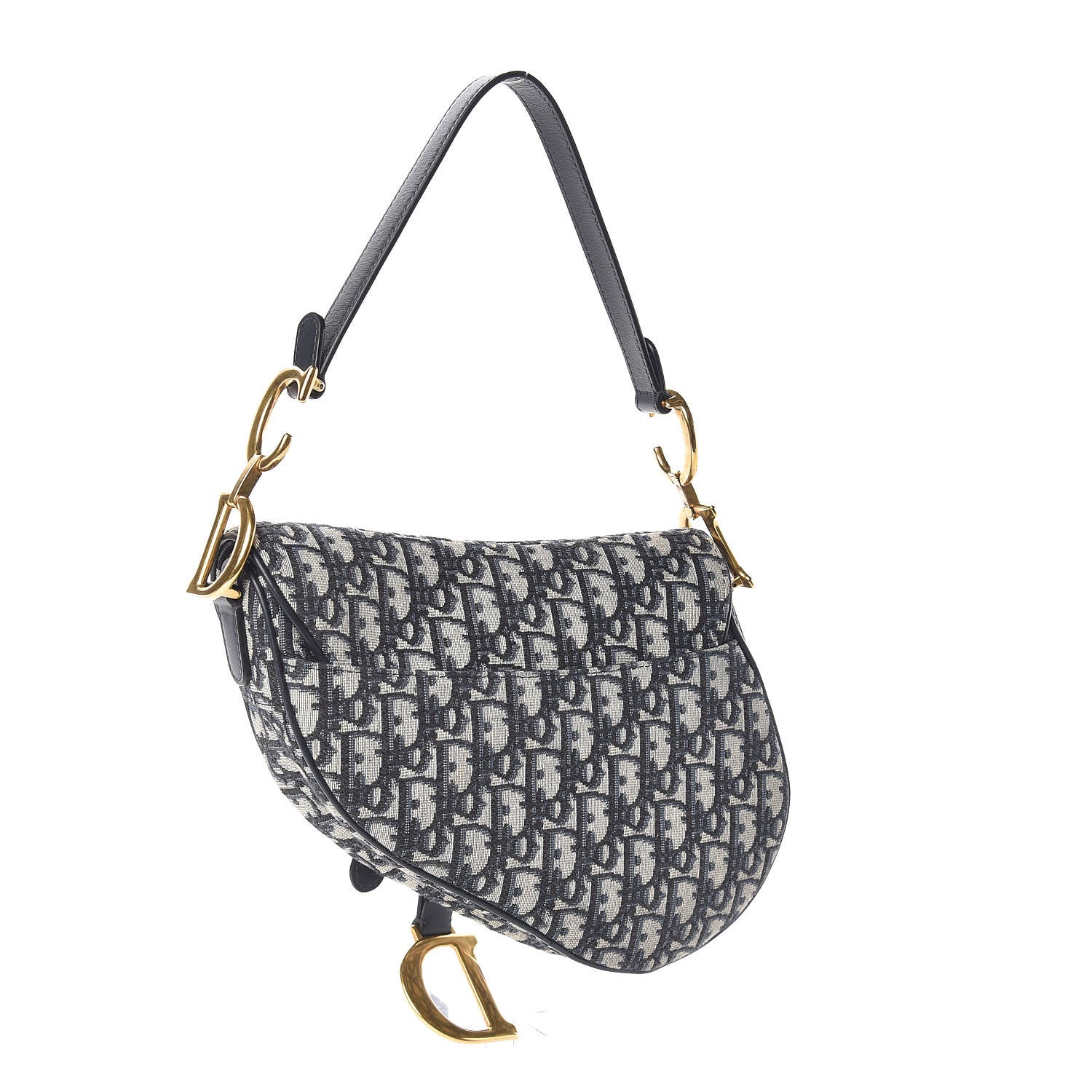 Christian Dior Oblique Saddle Bag Blue 3 of 11